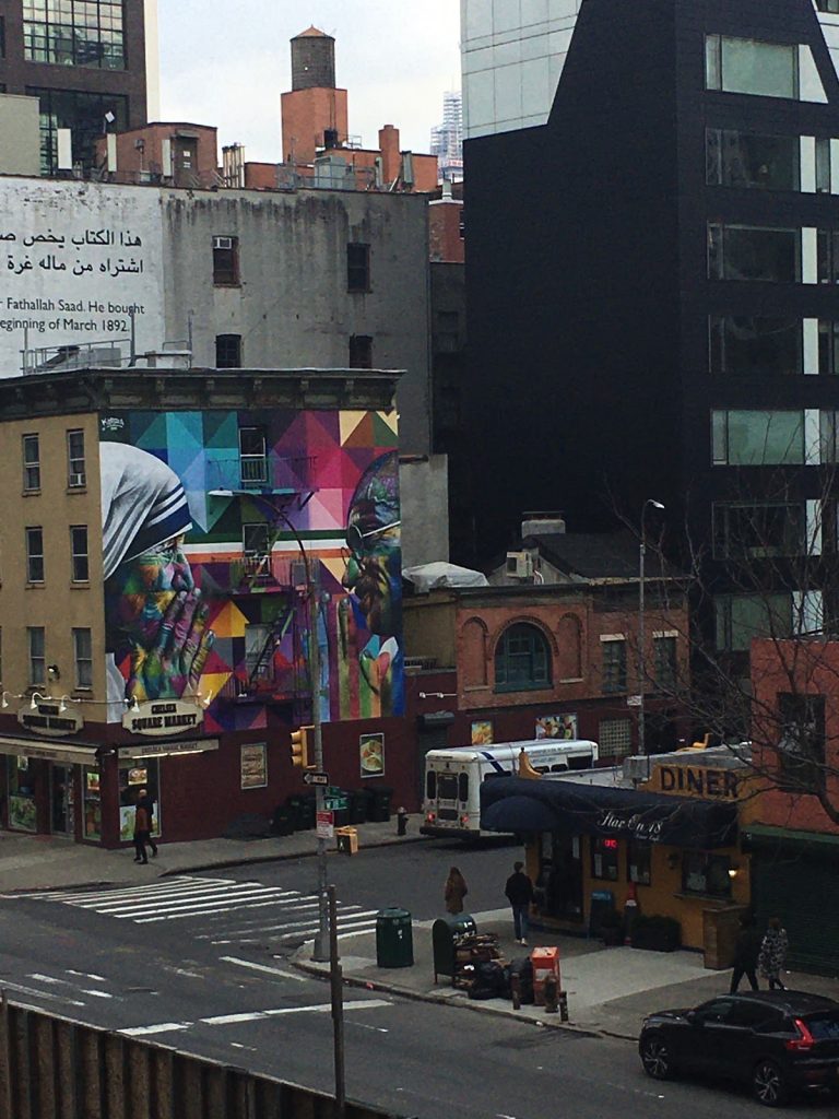 Et gadebillede af New York taget fra High Line