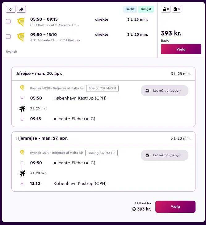 Billede af rejsetilbuddet Rejsetilbud: Forårstur til Alicante, 1 uge med direkte fly tur/retur fra 393 kr.